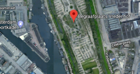 Overzicht begraafplaats Vredenhof Amsterdam